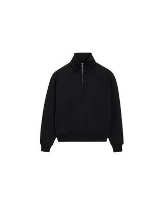 AMI Paris – Black Ami de Coeur Sweatshirt cu fermoar